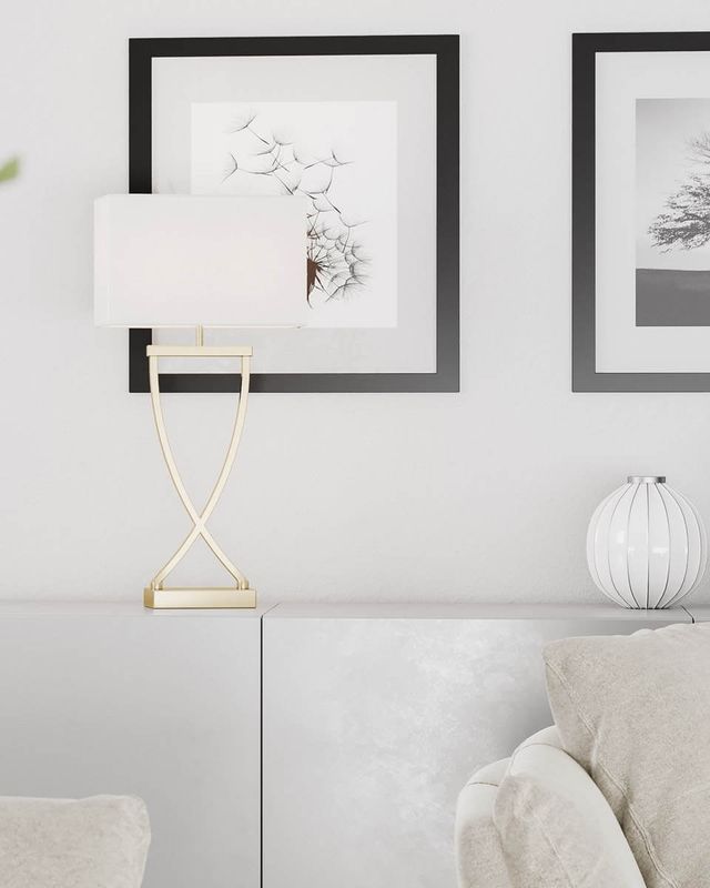 By Rydéns Omega bordslampa H52 cm vit
