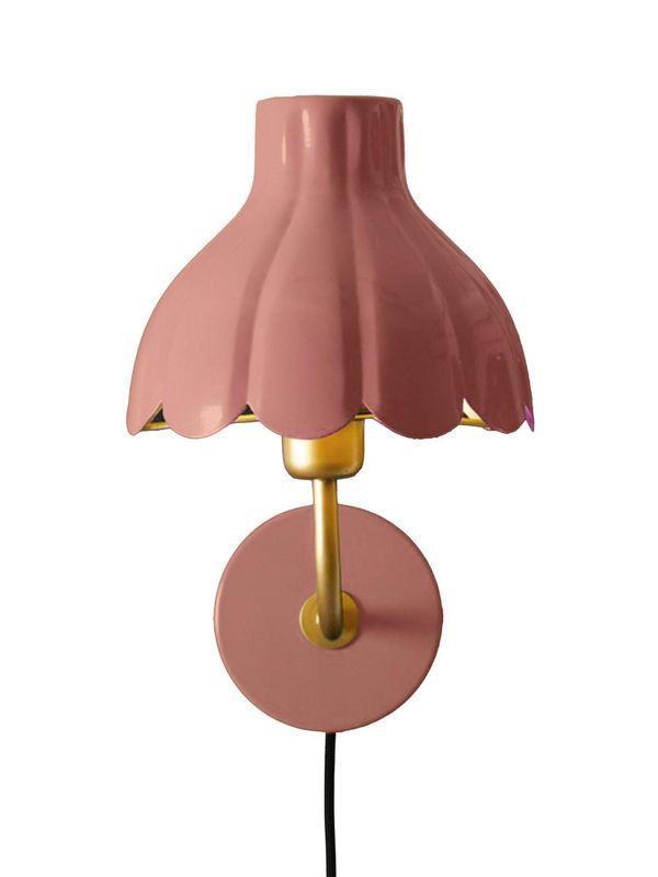 PR Home Wells vägglampa Mellanrosa/guld 21 cm