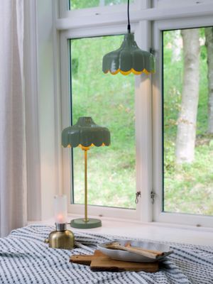 PR Home Wells bordslampa Mossa/guld 50 cm