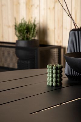 Venture Home Alma Runt Matbord i Svart Aluminium
