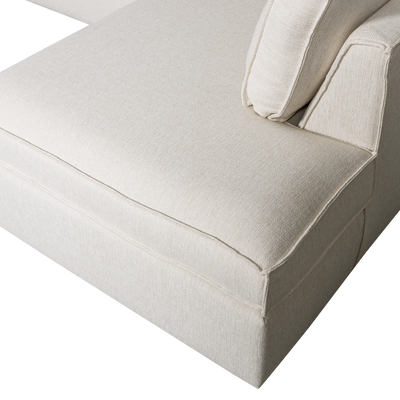 WOOOD Thomas Hörnsoffa Höger Vävda Tyg Natur