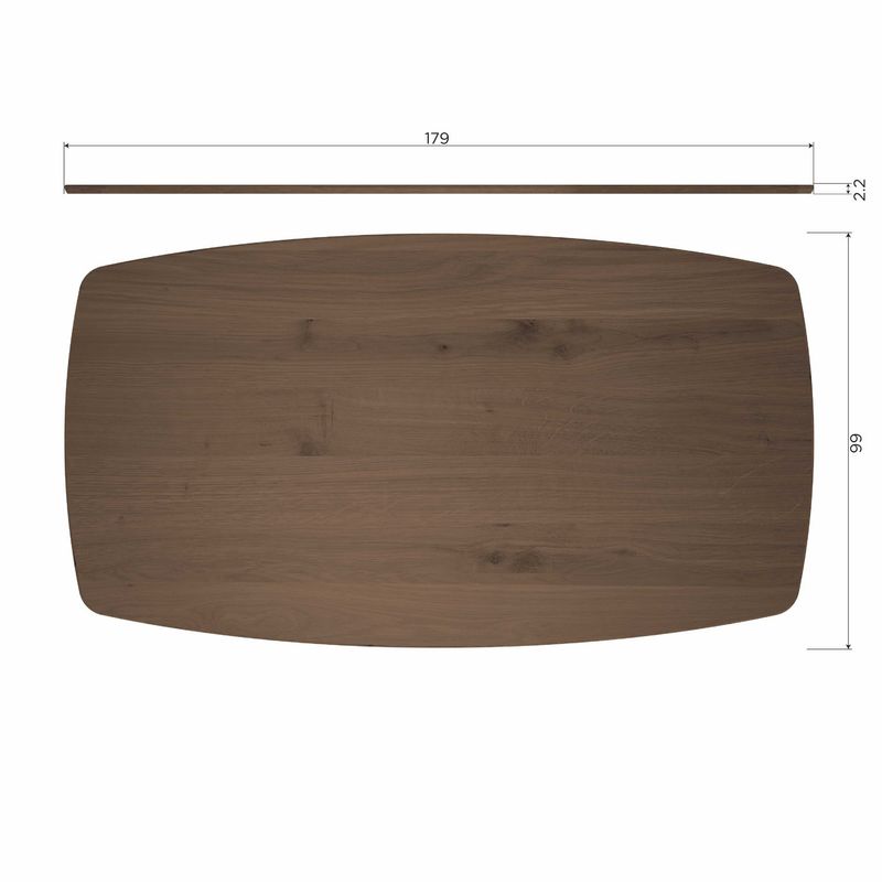 WOOOD Tablo Matbord Oval 180x100cm Ek