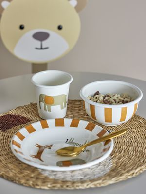 Bloomingville Mini Jesse Tableware Set, Orange, Iron - 4-pack
