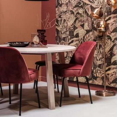 WOOOD Lange Jan Utdragbart Rund Matbord i Ek