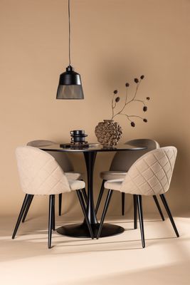 Venture Home Matgrupp Glade med 4st matstolar Velvet