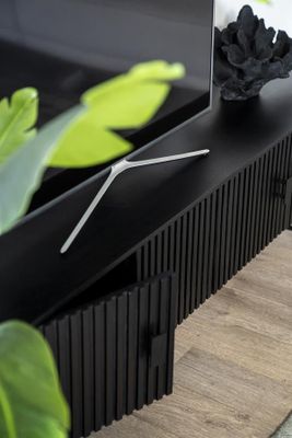 Eleonora TV-bänk Remi 4drs - Svart