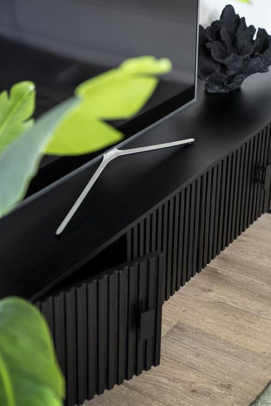 Eleonora TV-bänk Remi 4drs - Svart