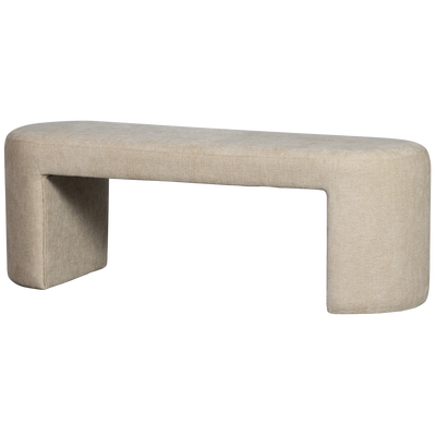 WOOOD Jacob Chenilleklädd Bänk Naturell