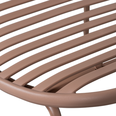 WOOOD Bruce Trädgårdsfåtölj med Fotpall - Laxrosa