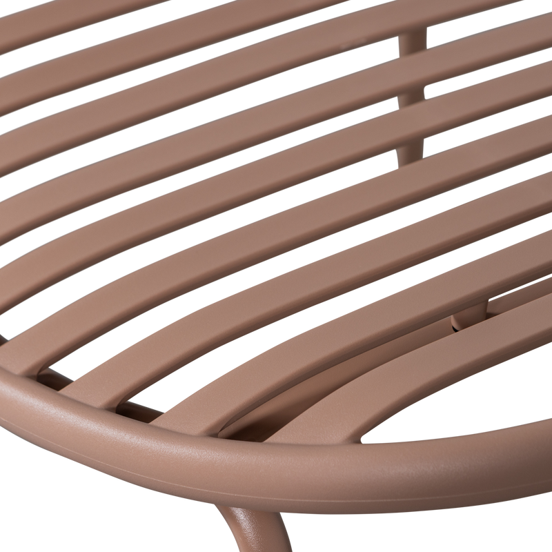 WOOOD Bruce Trädgårdsfåtölj med Fotpall - Laxrosa