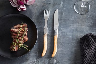 Laguiole By Hâws grillgafflar 6-pack, handtag i olivträ