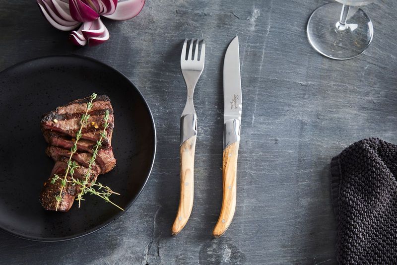 Laguiole By Hâws grillgafflar 6-pack, handtag i olivträ