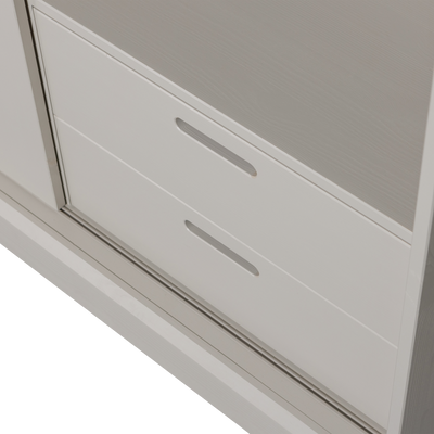 WOOOD Mila Skjutdörrsskåp i Grått Furu