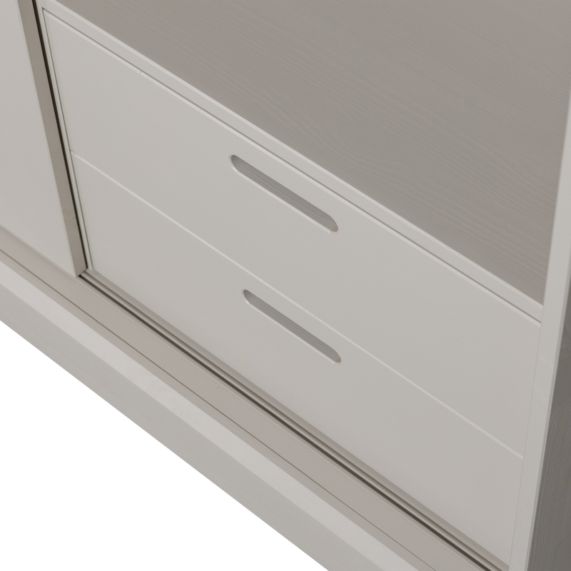 WOOOD Mila Skjutdörrsskåp i Grått Furu