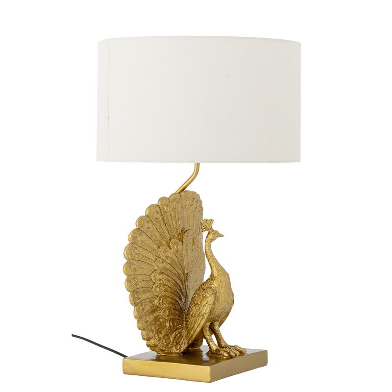 Bloomingville Peacock bordslampa, guld, polyresin