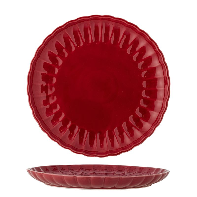 Bloomingville Latina Tallrik, Röd, Stengods - 6-pack