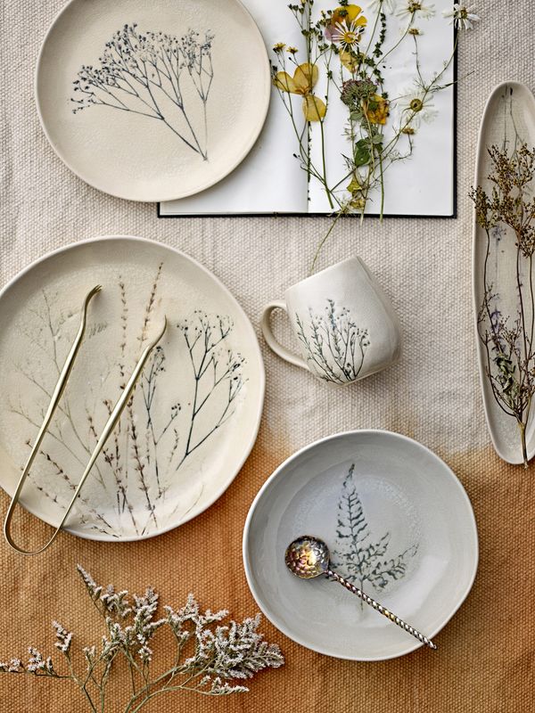 Bloomingville Bea Tallrik, Multipack, Natur, Stengods