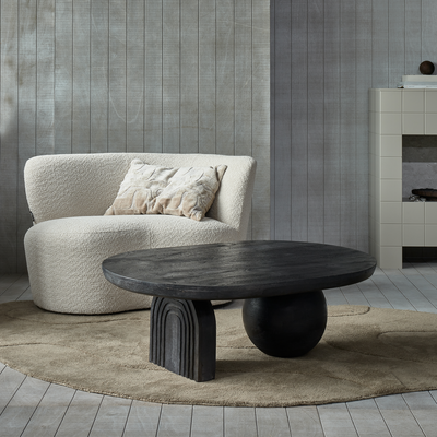 WOOOD STEPPE Soffbord i Mango Trä Svart