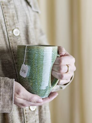 Bloomingville Aura Mugg, Grön, Stengods - 6-pack