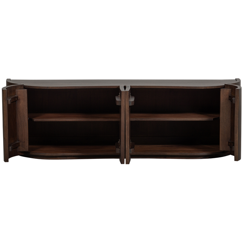 WOOOD Sense Byrå 4-Dörrar Mangoträ Mörkbrun Valnöt