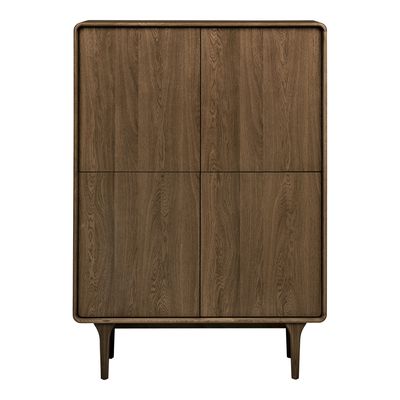 House Nordic Darwin Skåp - Ek, mörkbrun, 100x40x140 cm
