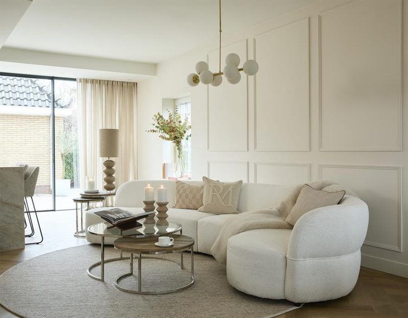 Riviera Maison Heather pläd 180x130 cm benvit