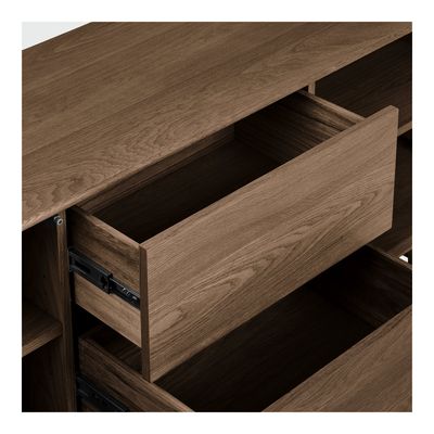 House Nordic Darwin Skänk - Sideboard, ek, mörkbrun, 180x45x75 cm