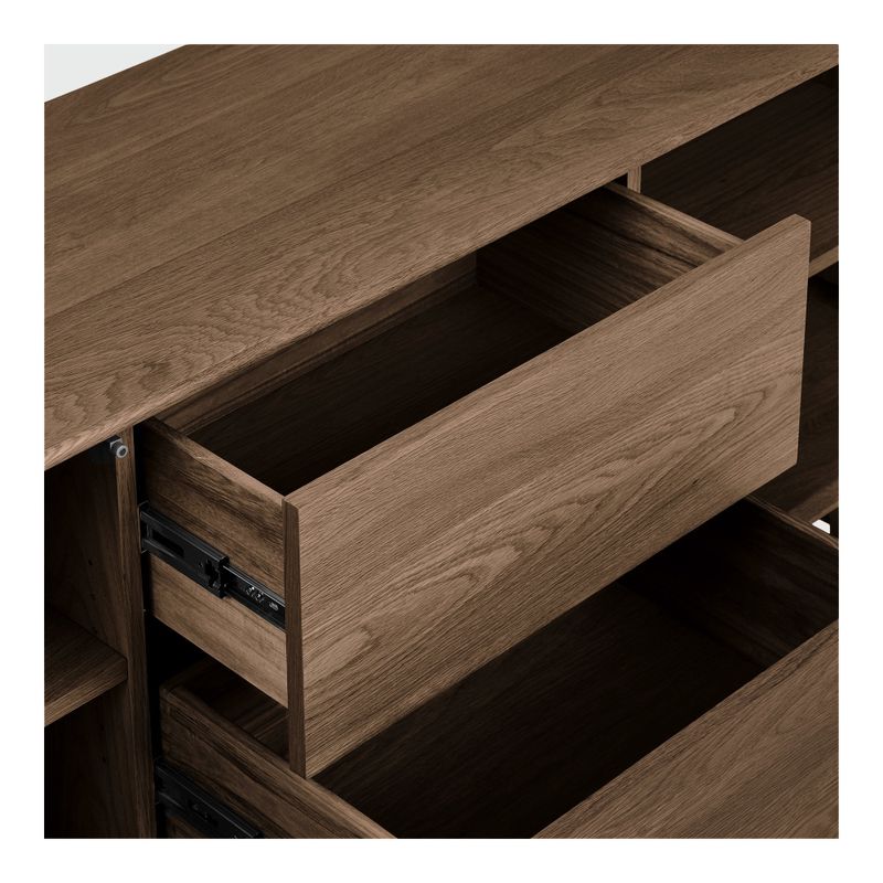 House Nordic Darwin Skänk - Sideboard, ek, mörkbrun, 180x45x75 cm