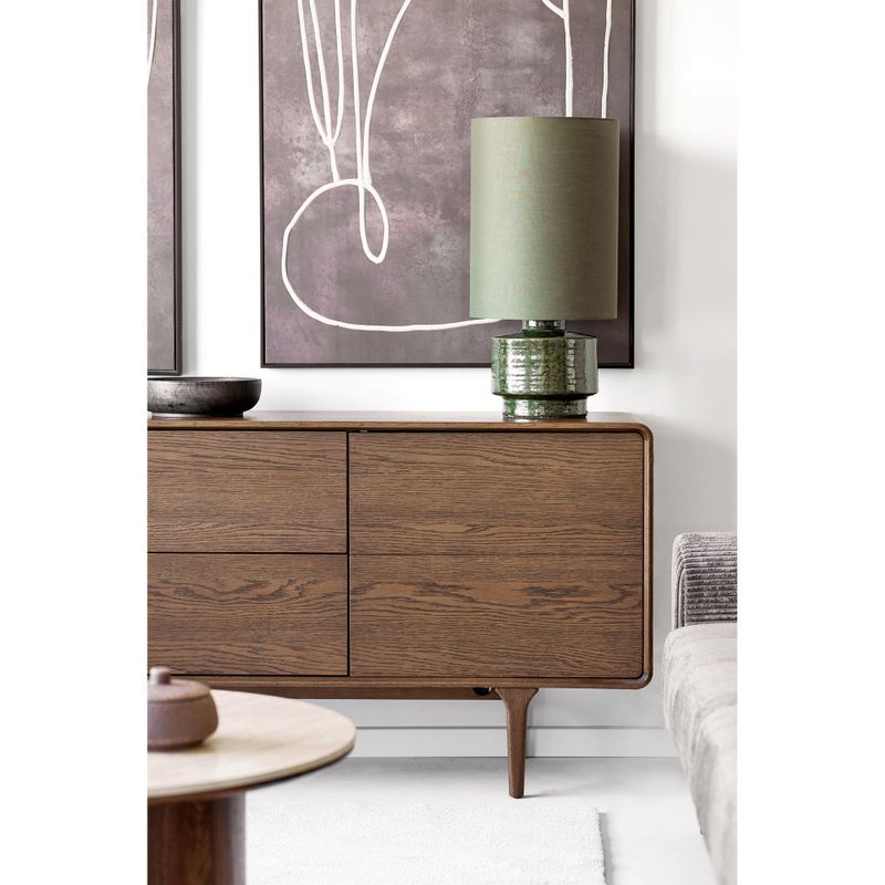 House Nordic Darwin Skänk - Sideboard, ek, mörkbrun, 180x45x75 cm