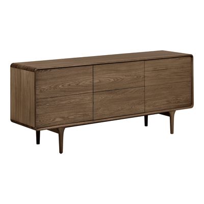 House Nordic Darwin Skänk - Sideboard, ek, mörkbrun, 180x45x75 cm