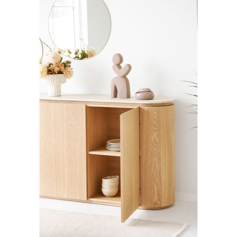 House Nordic Larvik skänk natur/offwhite, 180 cm