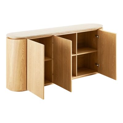 House Nordic Larvik Skänk - Sideboard, granit/askfaner