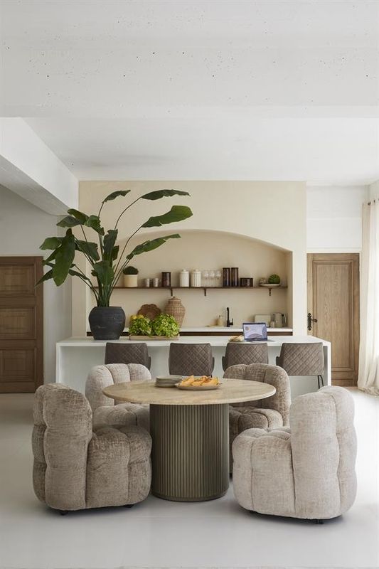 Riviera Maison Villanova matbord 130 cm beige