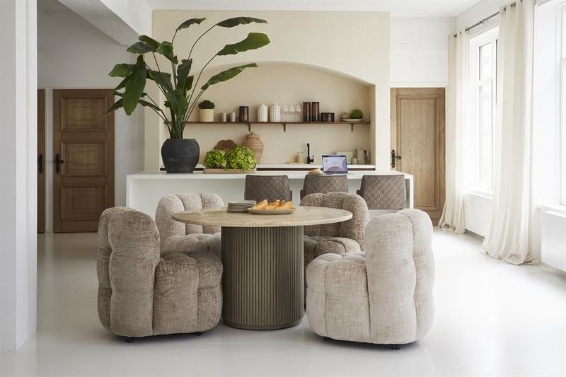 Riviera Maison Villanova matbord 130 cm beige