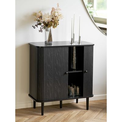House Nordic Nikko skänk svart med två dörrar, 80 cm