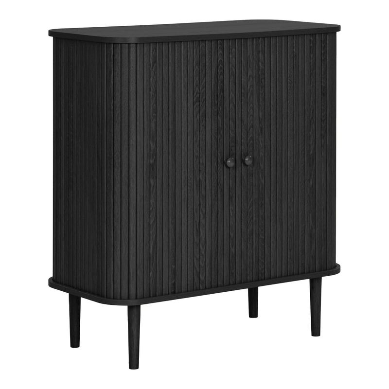 House Nordic Nikko skänk svart med två dörrar, 80 cm