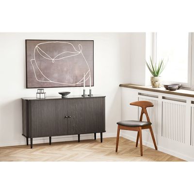 House Nordic Nikko Skänk - Sideboard, 2 dörrar, svart, 140x40x79 cm