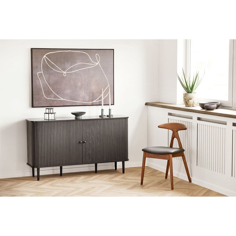 House Nordic Nikko Skänk - Sideboard, 2 dörrar, svart, 140x40x79 cm