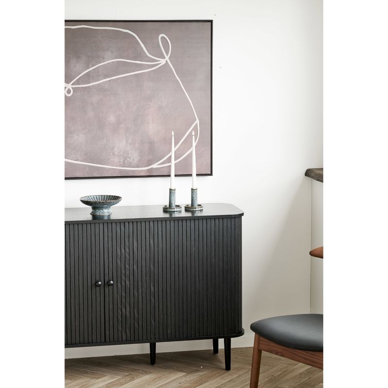 House Nordic Nikko Skänk - Sideboard, 2 dörrar, svart, 140x40x79 cm
