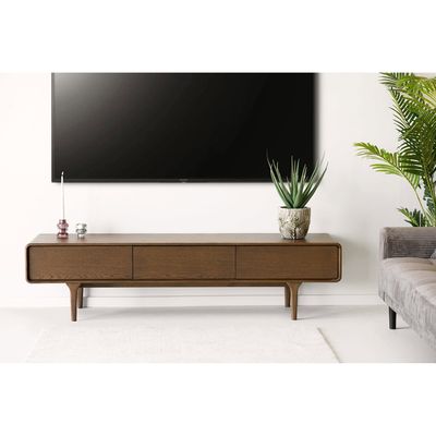 House Nordic Darwin TV-bänk - Ek, mörkbrun, 180x45x45 cm