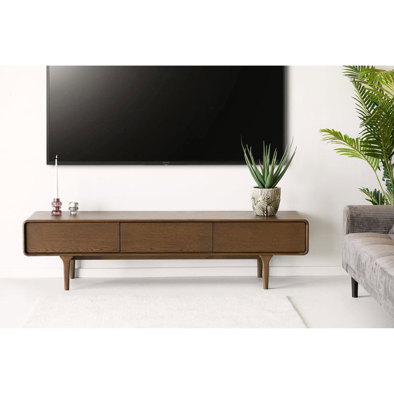 House Nordic Darwin TV-bänk - Ek, mörkbrun, 180x45x45 cm