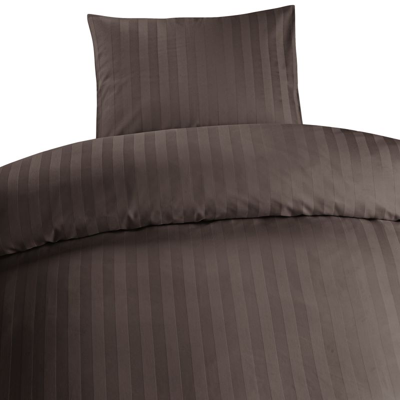 Borganäs Satin Påslakanset Brun 150x210 50x60