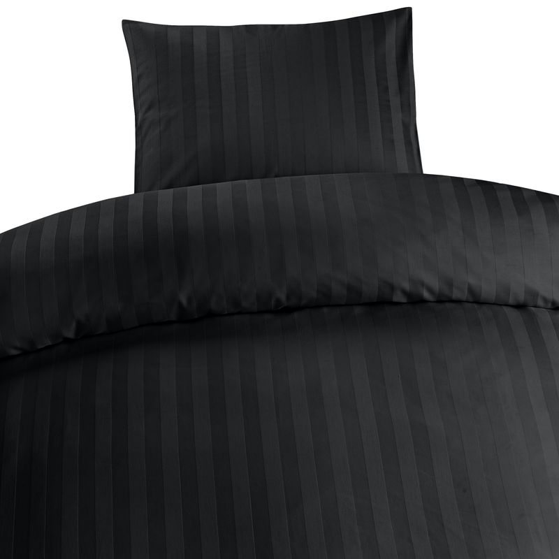 Borganäs Satin påslakanset svart 150x210 cm 2 delar