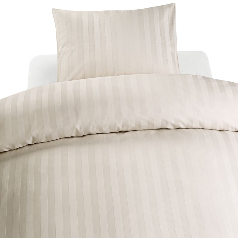 Borganäs Satin påslakanset Sand 150x210 cm 2 delar