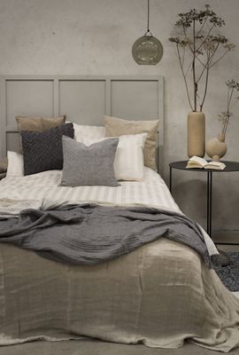 Borganäs Satin påslakanset Sand 150x210 cm 2 delar