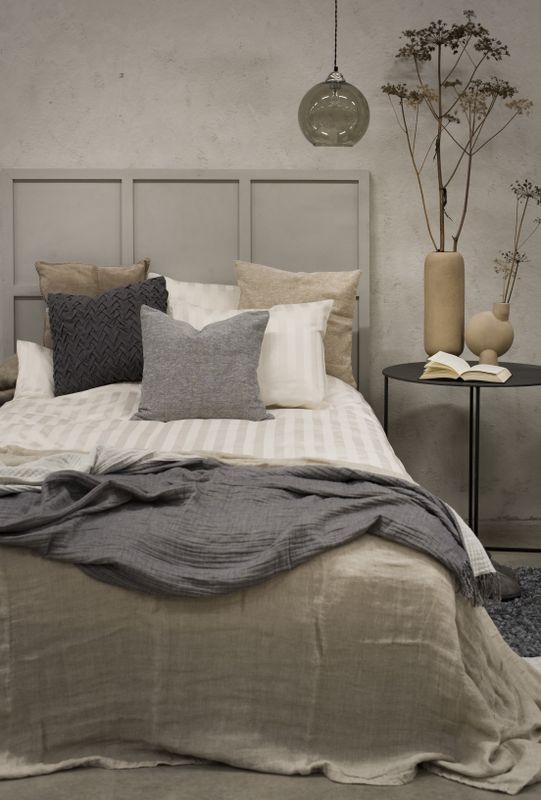 Borganäs Satin påslakanset Sand 150x210 cm 2 delar