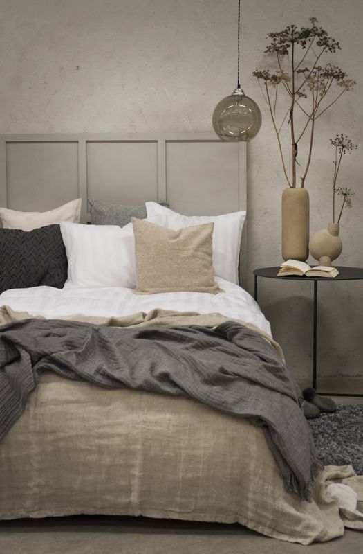 Borganäs Satin Påslakanset Vit 220x210 cm 3 delar