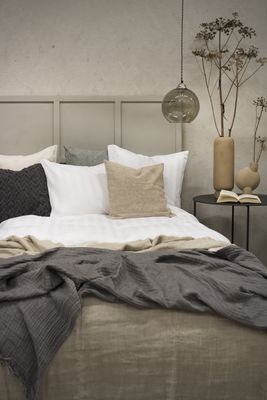 Borganäs Satin Påslakanset Vit 220x210 cm 3 delar