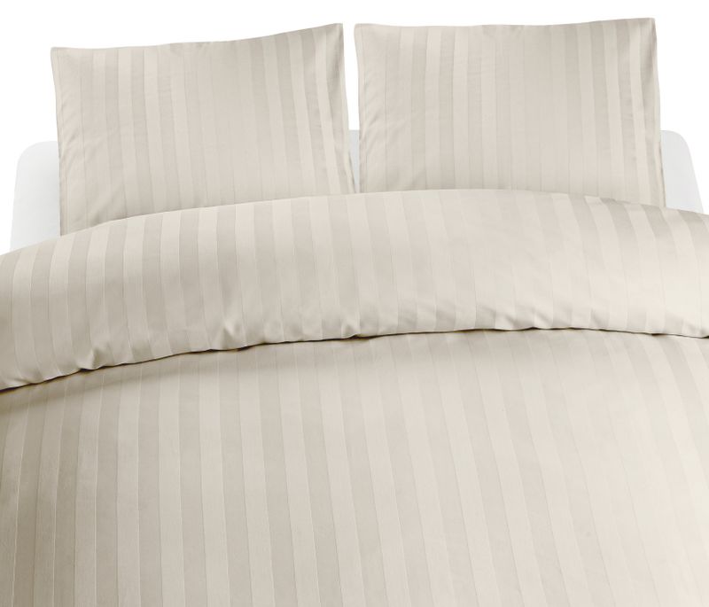 Borganäs Satin Påslakanset Sand 220x210 cm