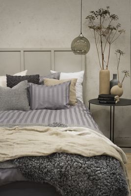 Borganäs Satin Hotell Satin Ljusgrå Bäddset Dubbeltäcke 220x210 cm
